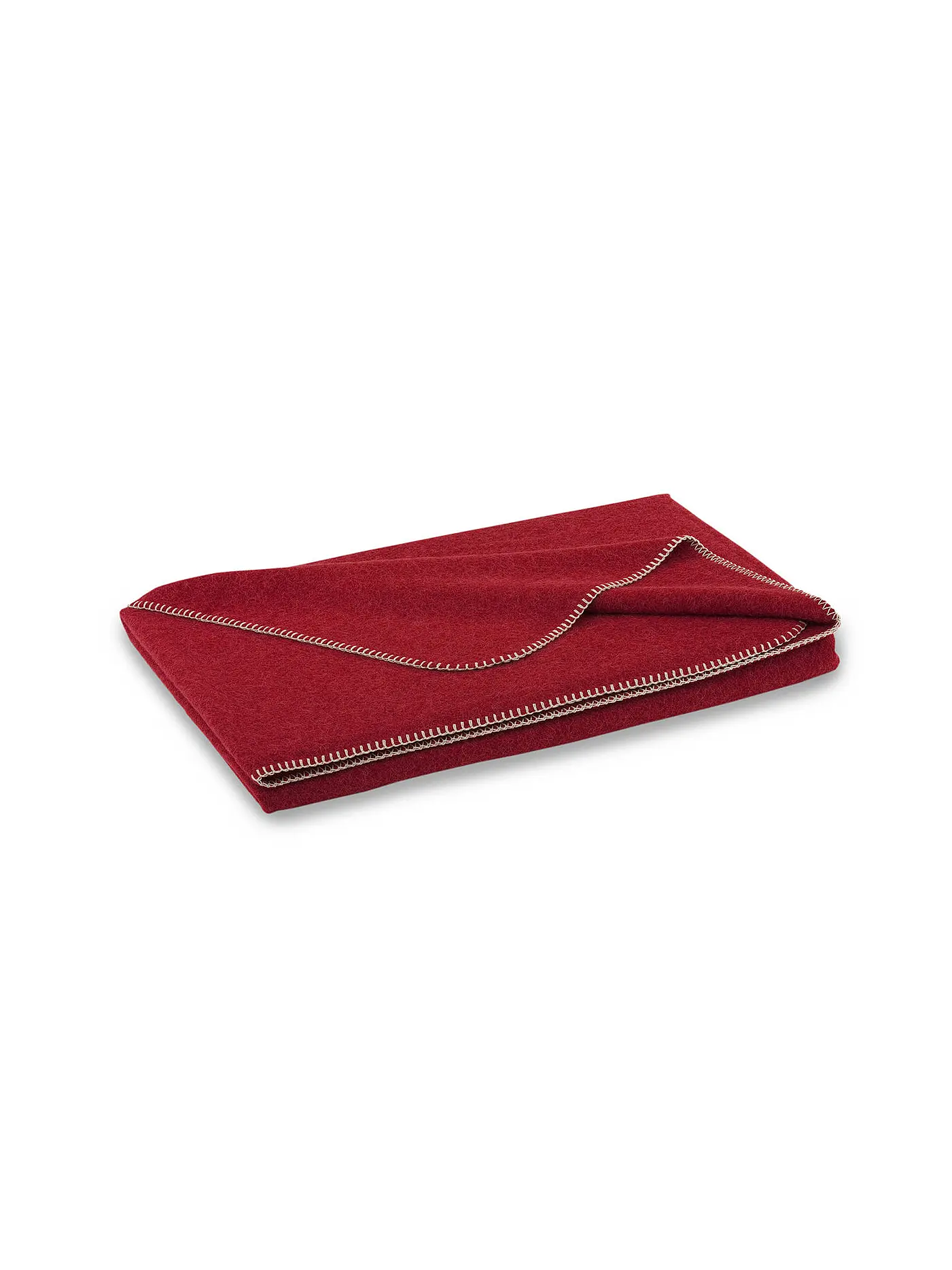 STEINER 1888 | Wolldecke ALINA 145x190cm Platin | rot